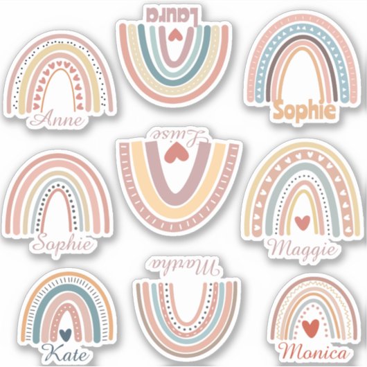 Cute rainbows sticker pack (Voorkant)