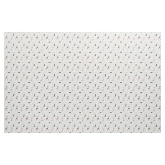 Cute Raining Cats Pattern Stof (Yard (91,4 cm))