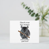 Cute Raisin Mean Chinchilla Briefkaart (Staand voorkant)