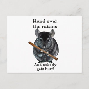 Cute Raisin Mean Chinchilla Briefkaart
