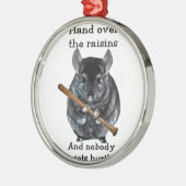 Cute Raisin Mean Chinchilla Metalen Ornament (Links)