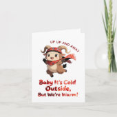 Cute Ram Winter Baby Shower Card (Voorkant)