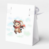 Cute Ram Winter Baby Shower Favor Box Bedankdoosjes (Achterkant)