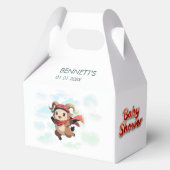 Cute Ram Winter Baby Shower Gable Box Bedankdoosjes (Achterkant)