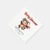 Cute Ram Winter Baby Shower Napkin Servet (Hoek)