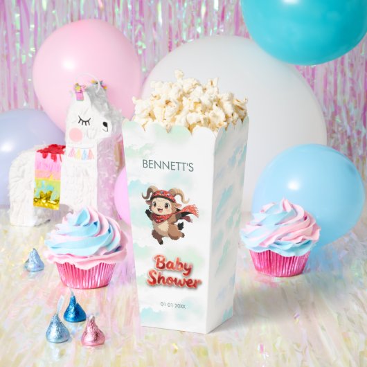 Cute Ram Winter Baby Shower Treat Box Bedankdoosjes (Feest)