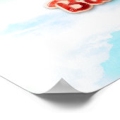 Cute Ram Winter Baby Shower Welcome Sign Poster (Hoek)