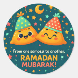 Cute Ramadan Mubarak  Ronde Sticker