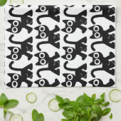 Cute Rambling Cartoon Cat Kitchen Towel Theedoek (Gevouwen)