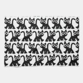 Cute Rambling Cartoon Cat Kitchen Towel Theedoek (Horizontaal)