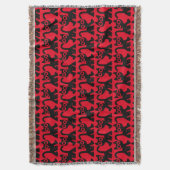 Cute Rambling Cartoon Cat Throw Blanket Deken (Voorkant Verticaal)