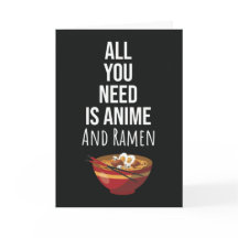 Cute Ramen Anime Cards Asian Food Kaiwaii