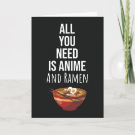 Cute Ramen Anime Cards Asian Food Kaiwaii Kaart