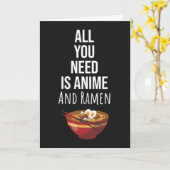 Cute Ramen Anime Cards Asian Food Kaiwaii Kaart (Gele Bloem)