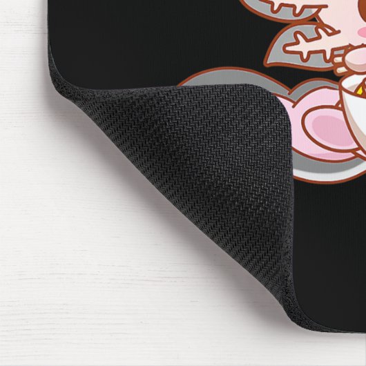 Cute Ramen Axolotl Kawaii Anime Japanese Food Girl Muismat (Hoek)