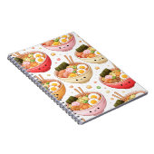 Cute Ramen Bowls - Kawaii Smiling Noodles Notebook Notitieboek (Rechterzijde)