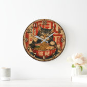 Cute Ramen Cat Grote Klok (Huis)