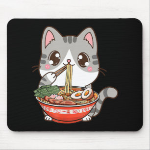 Cute Ramen Cat Kawaii Anime Japanse voedseljongen Muismat