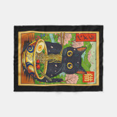 Cute Ramen Cat Nature Flowers Noodle Anime  Fleece Deken (Voorkant (Horizontaal))