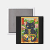 Cute Ramen Cat Nature Flowers Noodle Anime Magneet (Voorkant / Achterkant)