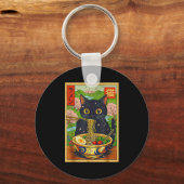 Cute Ramen Cat Nature Flowers Noodle Anime  Sleutelhanger (Voorkant)
