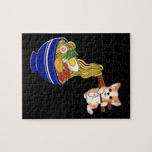 Cute Ramen Corgi Dog Legpuzzel (Horizontaal)