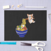 Cute Ramen Corgi Dog Tissuepapier (Craft)