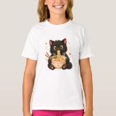 Cute Ramen Kat Kinder T-Shirt (Voorkant)