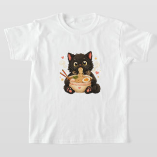 Cute Ramen Kat Kinder T-Shirt