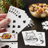 Cute Ramen Kat Persoonlijk Gemaakt Pokerkaarten (Insitu)