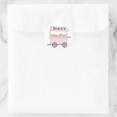 Cute ramenwagen ronde sticker (Tas)