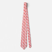Cute Random Red & White Hearts Pattern Stropdas (Voorkant)