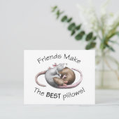 Cute Rat Briefkaart (Staand voorkant)