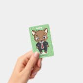Cute rat cartoon illustratie badge (Handheld)