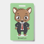 Cute rat cartoon illustratie badge (Achterkant)