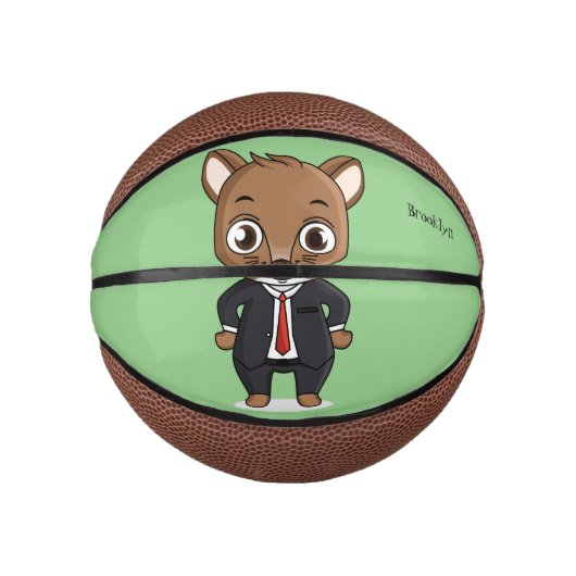 Cute rat cartoon illustratie basketbal (Voorkant)