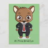 Cute rat cartoon illustratie briefkaart (Voorkant)