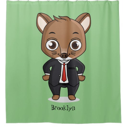 Cute rat cartoon illustratie douchegordijn (Voorkant)