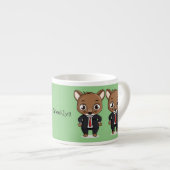 Cute rat cartoon illustratie espresso kop (Voorkant rechts)