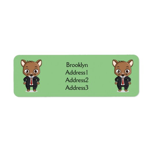 Cute rat cartoon illustratie etiket (Voorkant)