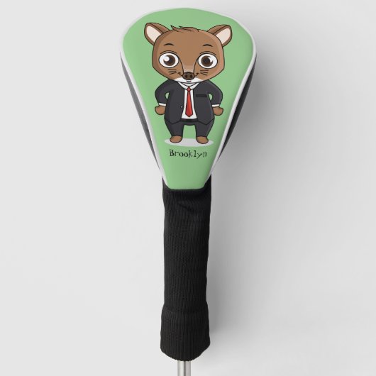 Cute rat cartoon illustratie golfheadcover (Voorkant)