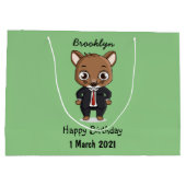 Cute rat cartoon illustratie groot cadeauzakje (Achterkant)