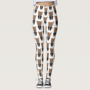 Cute rat cartoon illustratie leggings