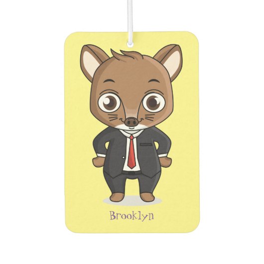 Cute rat cartoon illustratie luchtverfrisser (Voorkant)