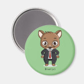 Cute rat cartoon illustratie magneet (Voorkant / Achterkant)