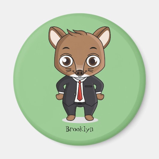 Cute rat cartoon illustratie magneet (Voorkant)