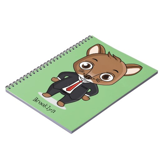 Cute rat cartoon illustratie notitieboek (Linkerzijde)