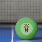 Cute rat cartoon illustratie pingpongbal (Net)