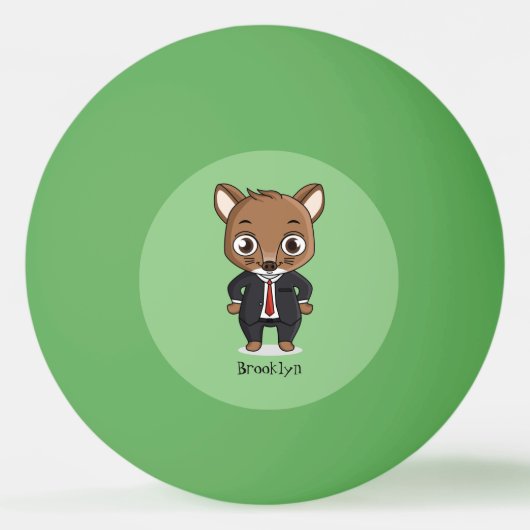 Cute rat cartoon illustratie pingpongbal (Voorkant)