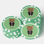 Cute rat cartoon illustratie poker chips (Opstapeling)
